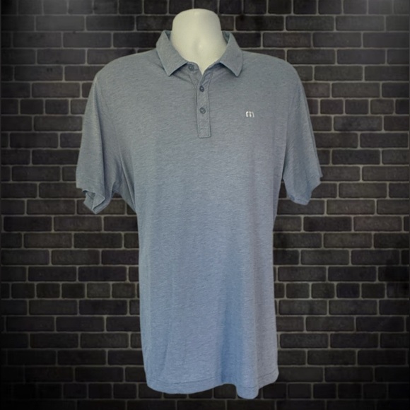 Travis Mathew The Zinna Polo Heather Light Blue. Size XXL - Picture 1 of 10